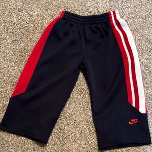 Nike Vintage Kids Navy Joggers with Red and White Stripes